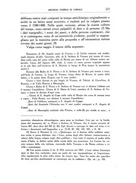 Archivio storico di Corsica pubblicazione trimestrale