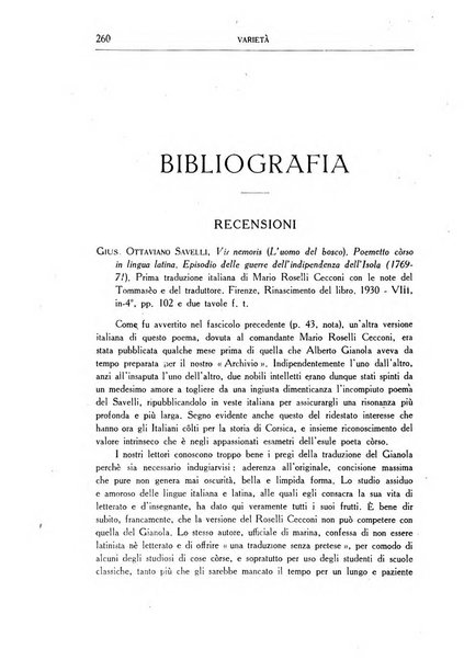 Archivio storico di Corsica pubblicazione trimestrale