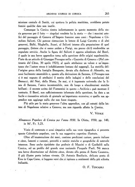 Archivio storico di Corsica pubblicazione trimestrale