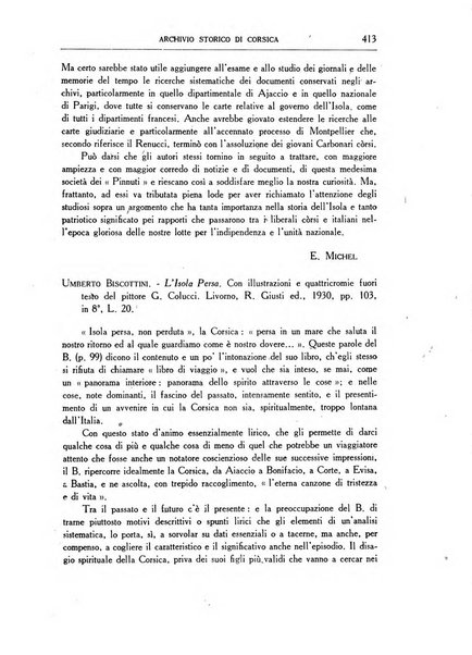 Archivio storico di Corsica pubblicazione trimestrale