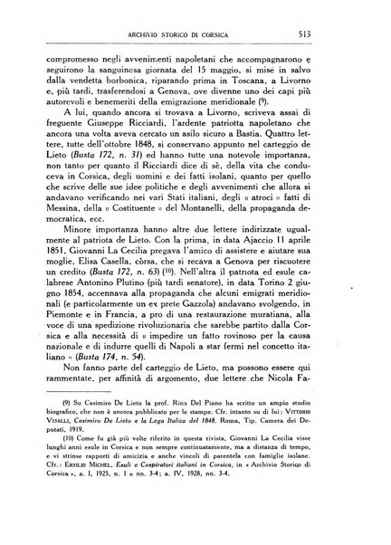 Archivio storico di Corsica pubblicazione trimestrale