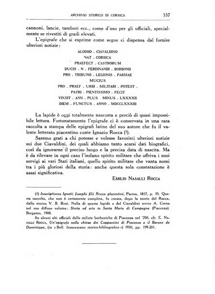 Archivio storico di Corsica pubblicazione trimestrale