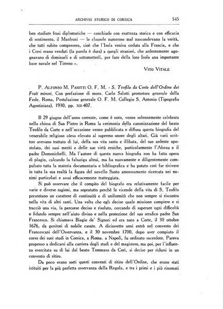 Archivio storico di Corsica pubblicazione trimestrale