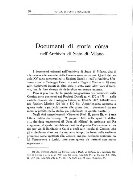 Archivio storico di Corsica pubblicazione trimestrale