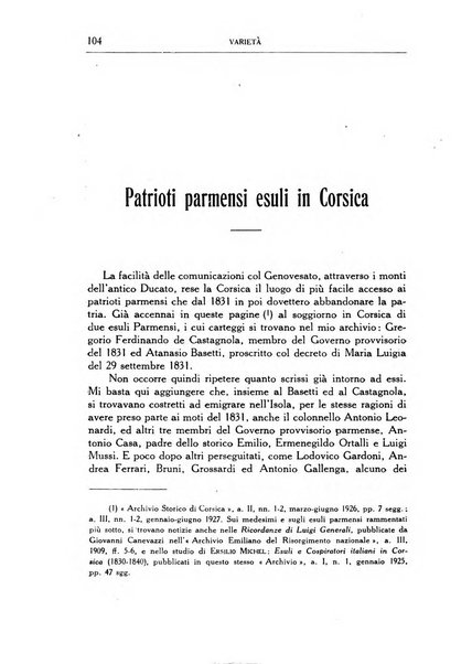 Archivio storico di Corsica pubblicazione trimestrale