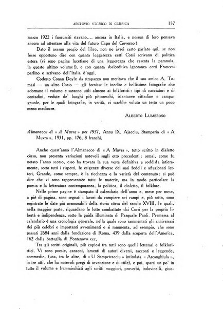 Archivio storico di Corsica pubblicazione trimestrale