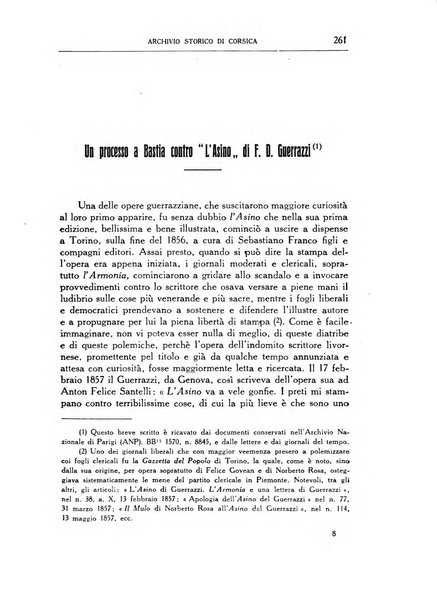 Archivio storico di Corsica pubblicazione trimestrale