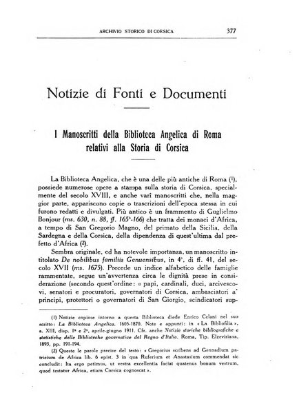 Archivio storico di Corsica pubblicazione trimestrale