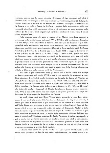 Archivio storico di Corsica pubblicazione trimestrale