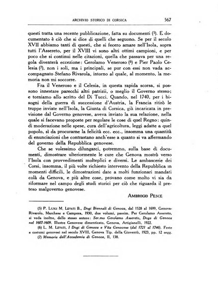 Archivio storico di Corsica pubblicazione trimestrale