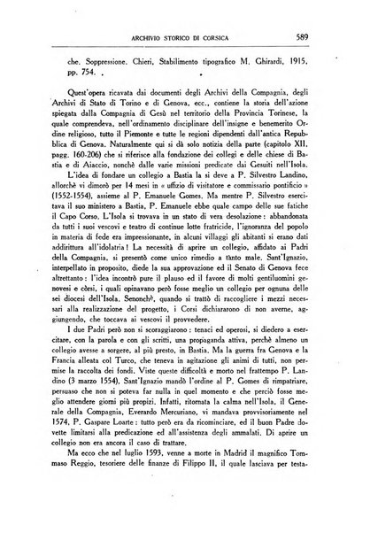 Archivio storico di Corsica pubblicazione trimestrale