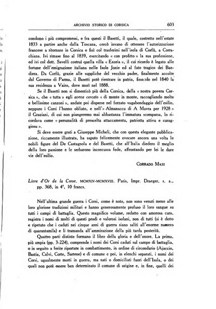 Archivio storico di Corsica pubblicazione trimestrale