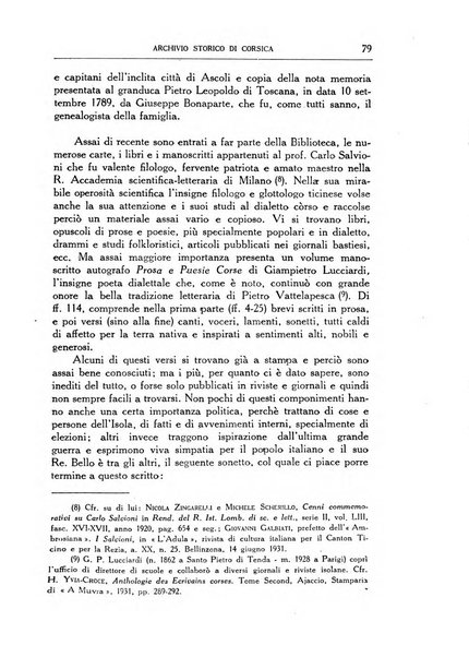 Archivio storico di Corsica pubblicazione trimestrale