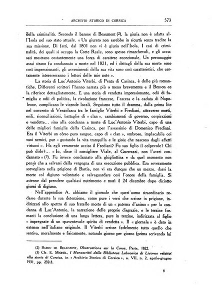 Archivio storico di Corsica pubblicazione trimestrale