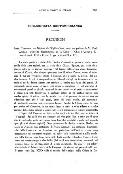 Archivio storico di Corsica pubblicazione trimestrale