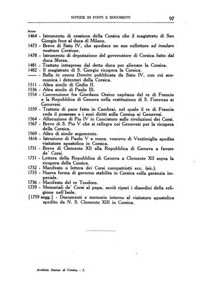 Archivio storico di Corsica pubblicazione trimestrale