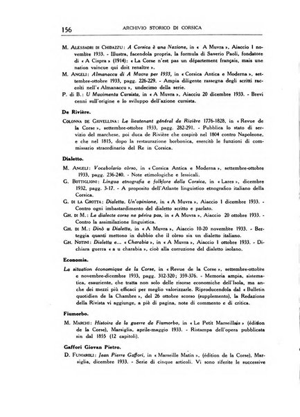 Archivio storico di Corsica pubblicazione trimestrale