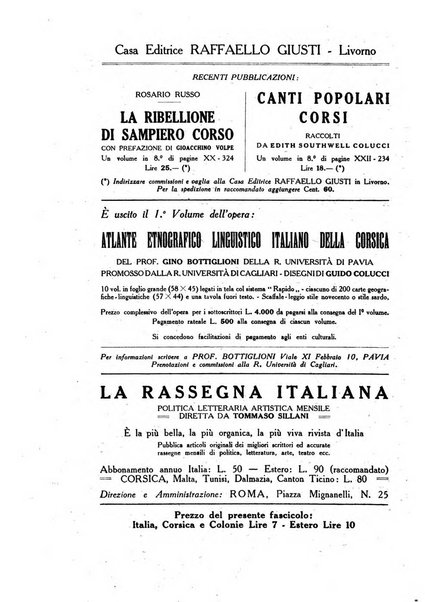 Archivio storico di Corsica pubblicazione trimestrale