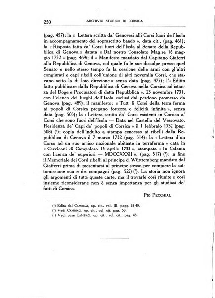 Archivio storico di Corsica pubblicazione trimestrale