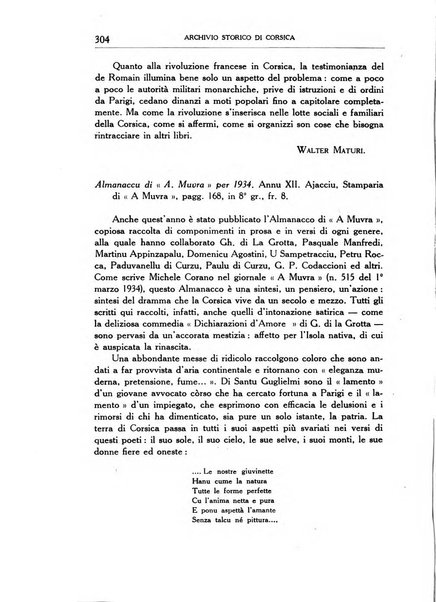 Archivio storico di Corsica pubblicazione trimestrale