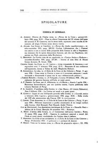 Archivio storico di Corsica pubblicazione trimestrale