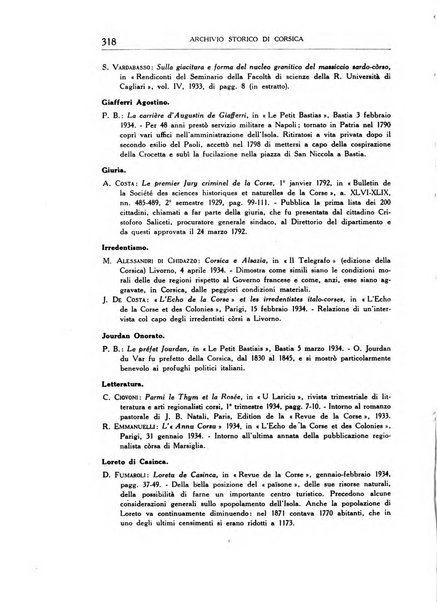 Archivio storico di Corsica pubblicazione trimestrale