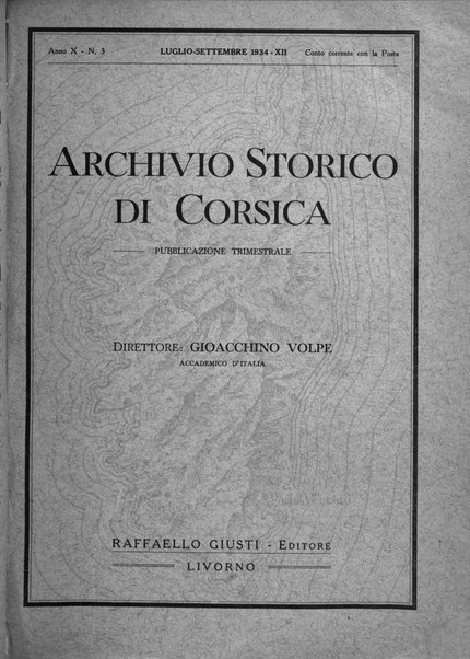 Archivio storico di Corsica pubblicazione trimestrale