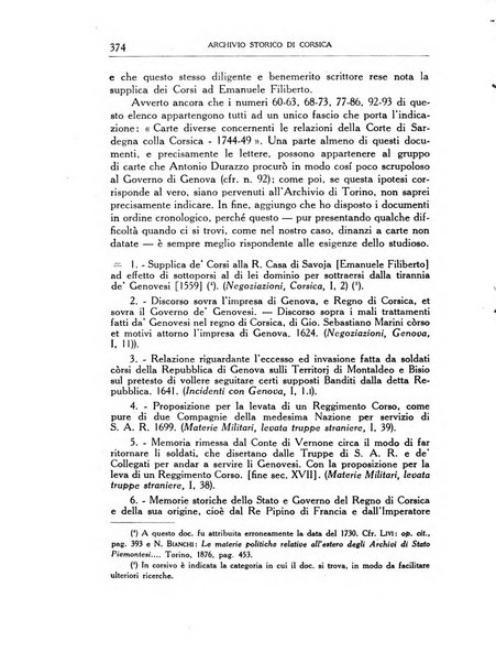 Archivio storico di Corsica pubblicazione trimestrale