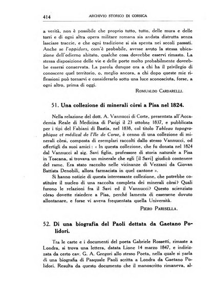 Archivio storico di Corsica pubblicazione trimestrale