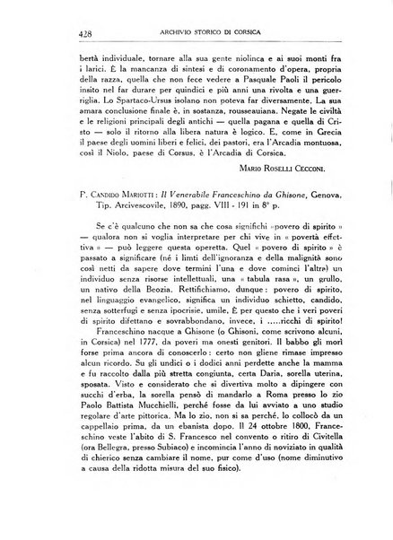 Archivio storico di Corsica pubblicazione trimestrale