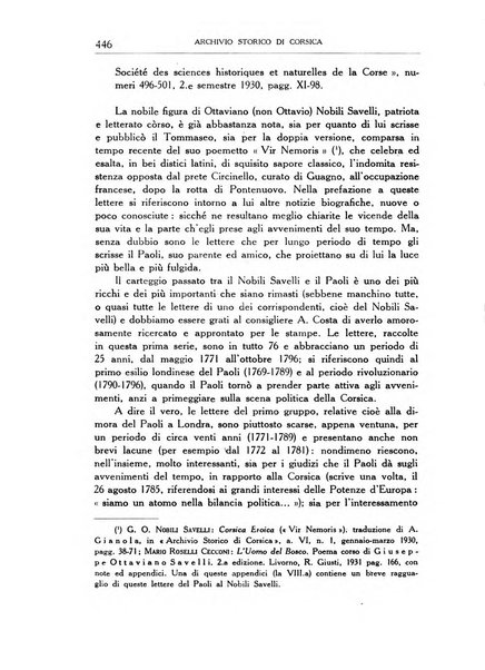 Archivio storico di Corsica pubblicazione trimestrale