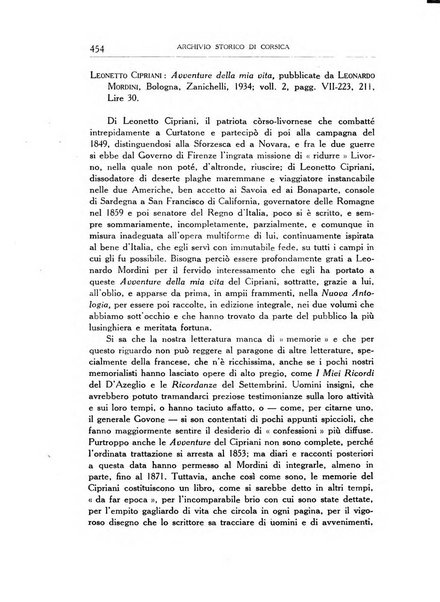 Archivio storico di Corsica pubblicazione trimestrale