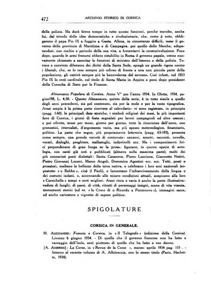 Archivio storico di Corsica pubblicazione trimestrale