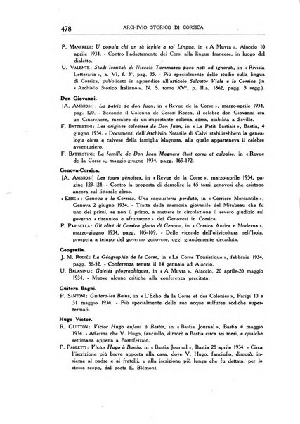 Archivio storico di Corsica pubblicazione trimestrale