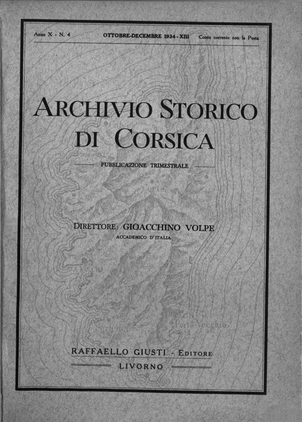 Archivio storico di Corsica pubblicazione trimestrale