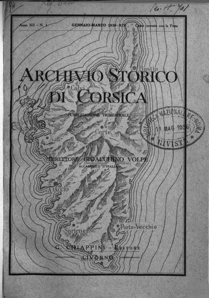 Archivio storico di Corsica pubblicazione trimestrale