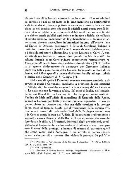 Archivio storico di Corsica pubblicazione trimestrale