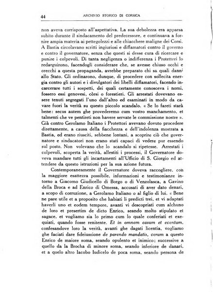 Archivio storico di Corsica pubblicazione trimestrale