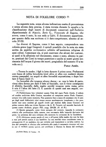 Archivio storico di Corsica pubblicazione trimestrale