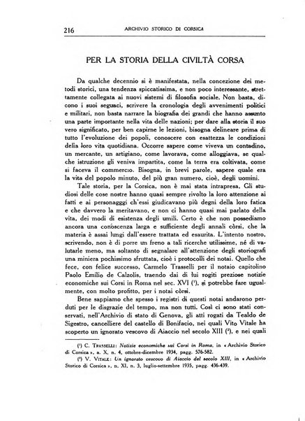 Archivio storico di Corsica pubblicazione trimestrale