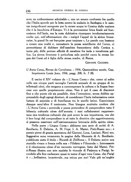 Archivio storico di Corsica pubblicazione trimestrale