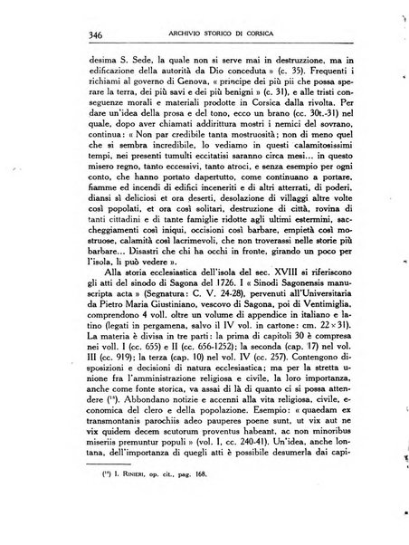 Archivio storico di Corsica pubblicazione trimestrale