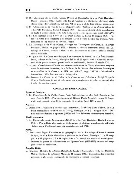 Archivio storico di Corsica pubblicazione trimestrale