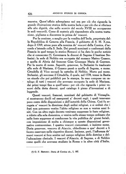 Archivio storico di Corsica pubblicazione trimestrale