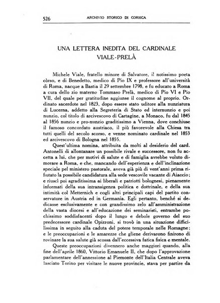 Archivio storico di Corsica pubblicazione trimestrale