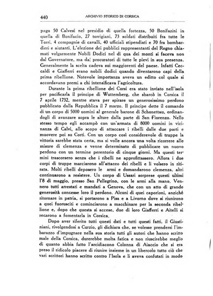 Archivio storico di Corsica pubblicazione trimestrale