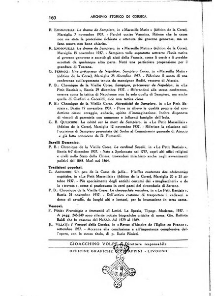 Archivio storico di Corsica pubblicazione trimestrale