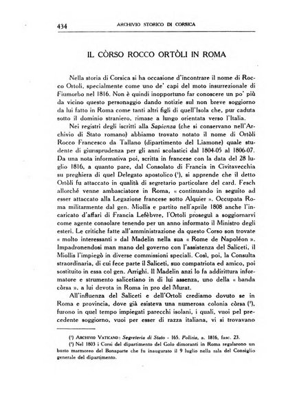 Archivio storico di Corsica pubblicazione trimestrale