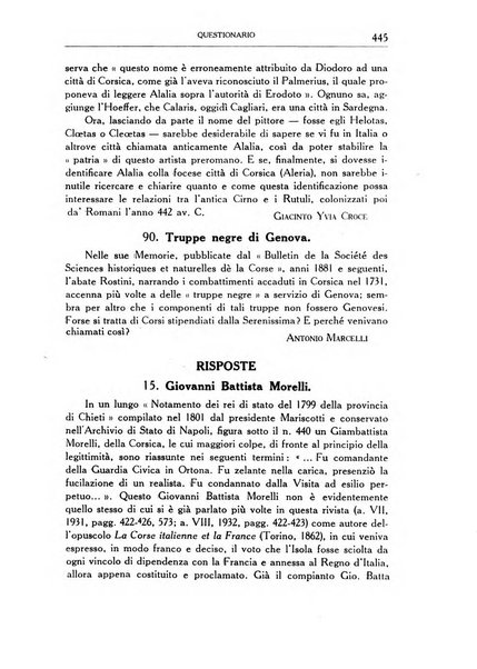 Archivio storico di Corsica pubblicazione trimestrale