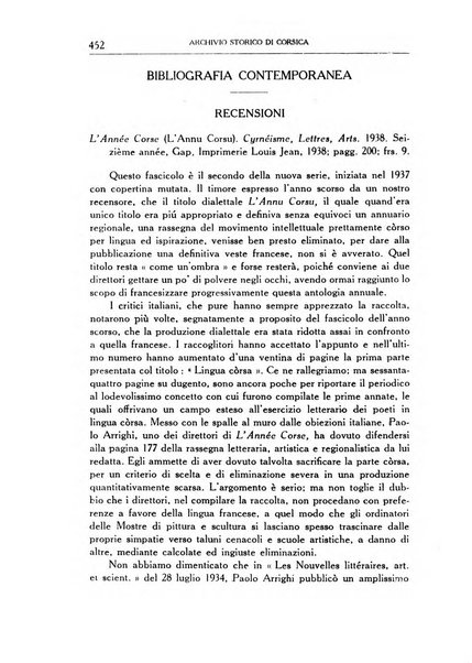 Archivio storico di Corsica pubblicazione trimestrale